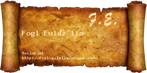 Fogl Eulália névjegykártya